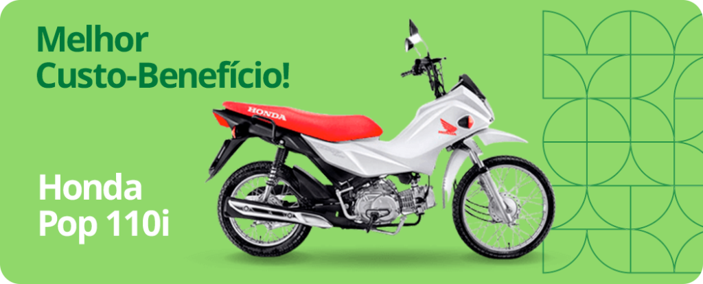 motos mais baratas do brasil melhor custo-benefício Honda Pop 110i